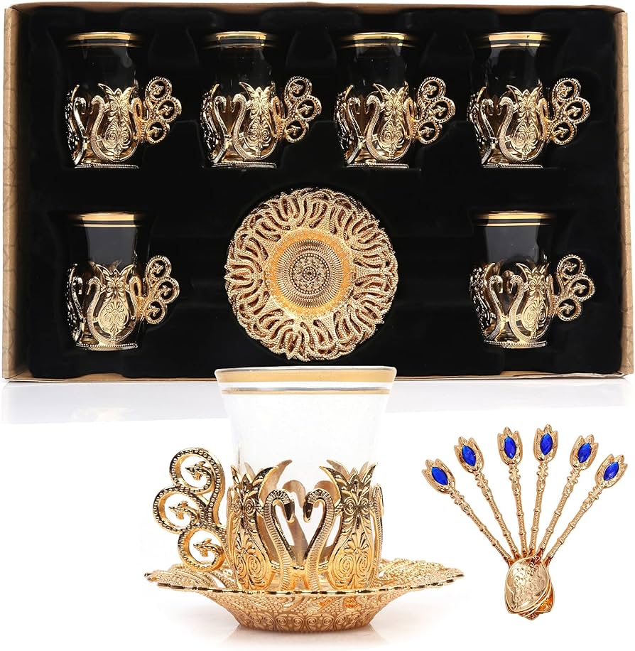 Amazon.com | Alisveristime (SET OF 6 Handmade Turkish Tea Water