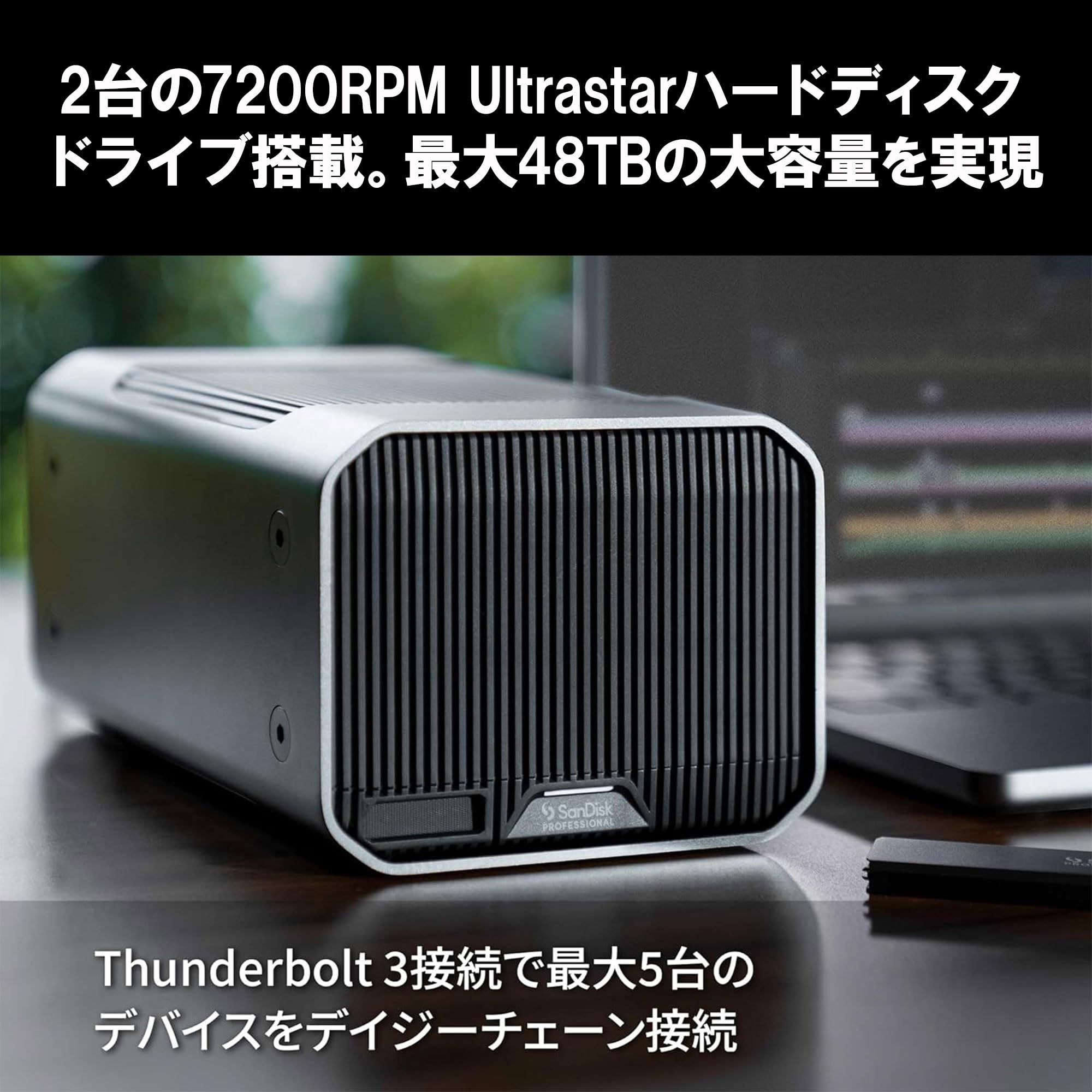Amazon | サンディスクプロフェッショナル 外付けHDD 44TB G-RAID