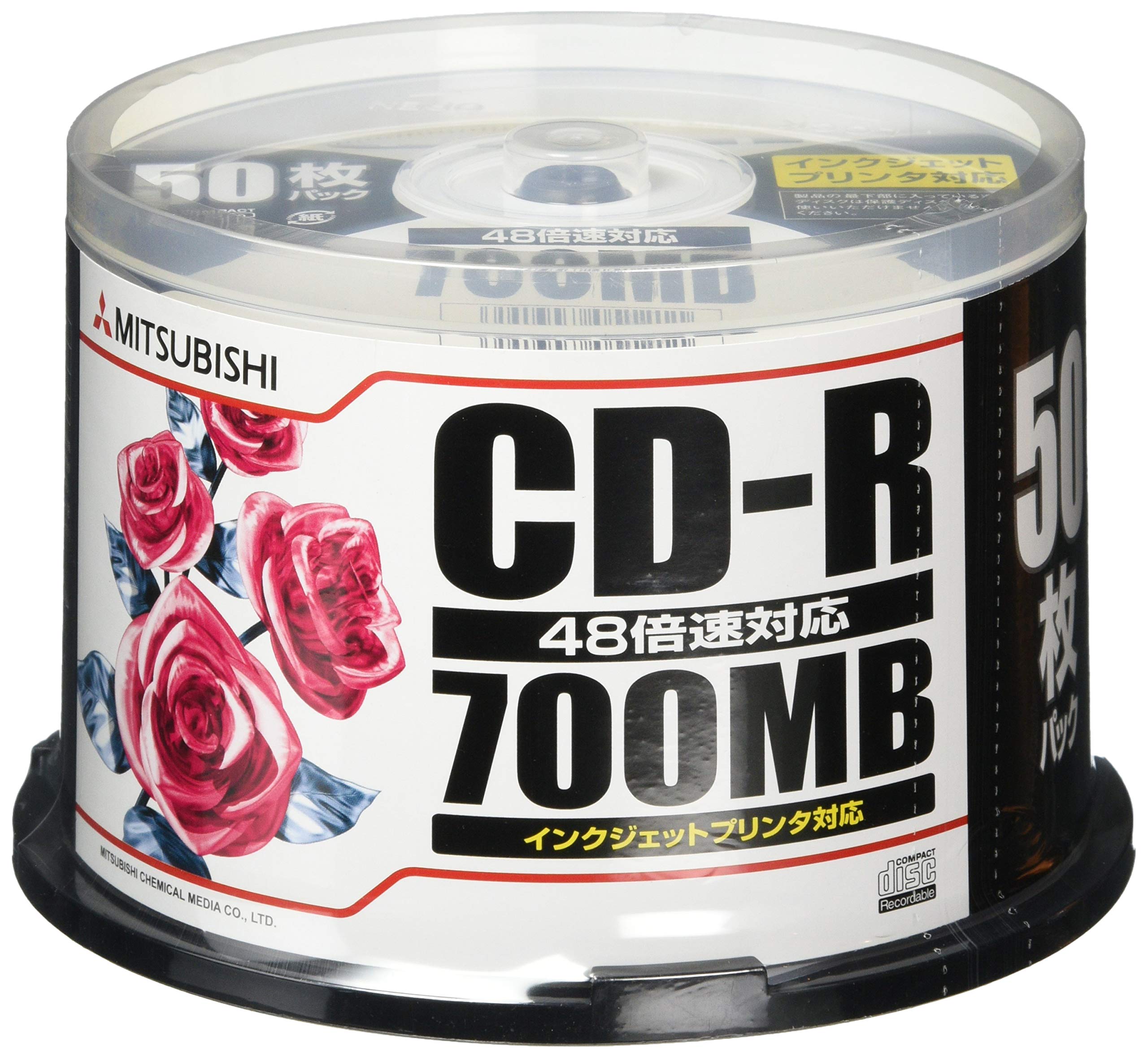 Amazon.co.jp: 三菱化学メディア CD-R 700MB 4~48倍速対応 50枚