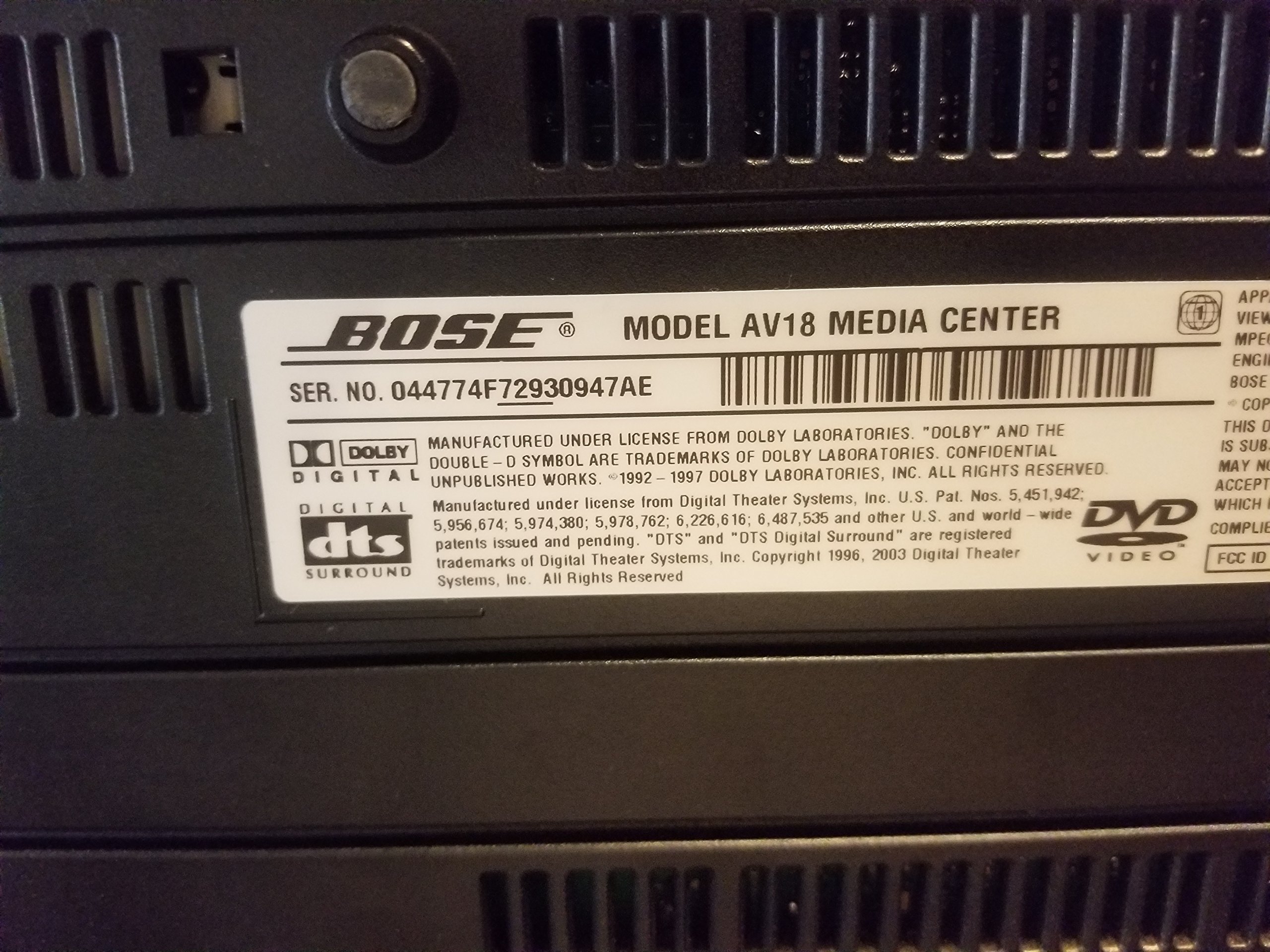 Amazon.com: Bose Lifestyle 18 Black Series III DVD Home