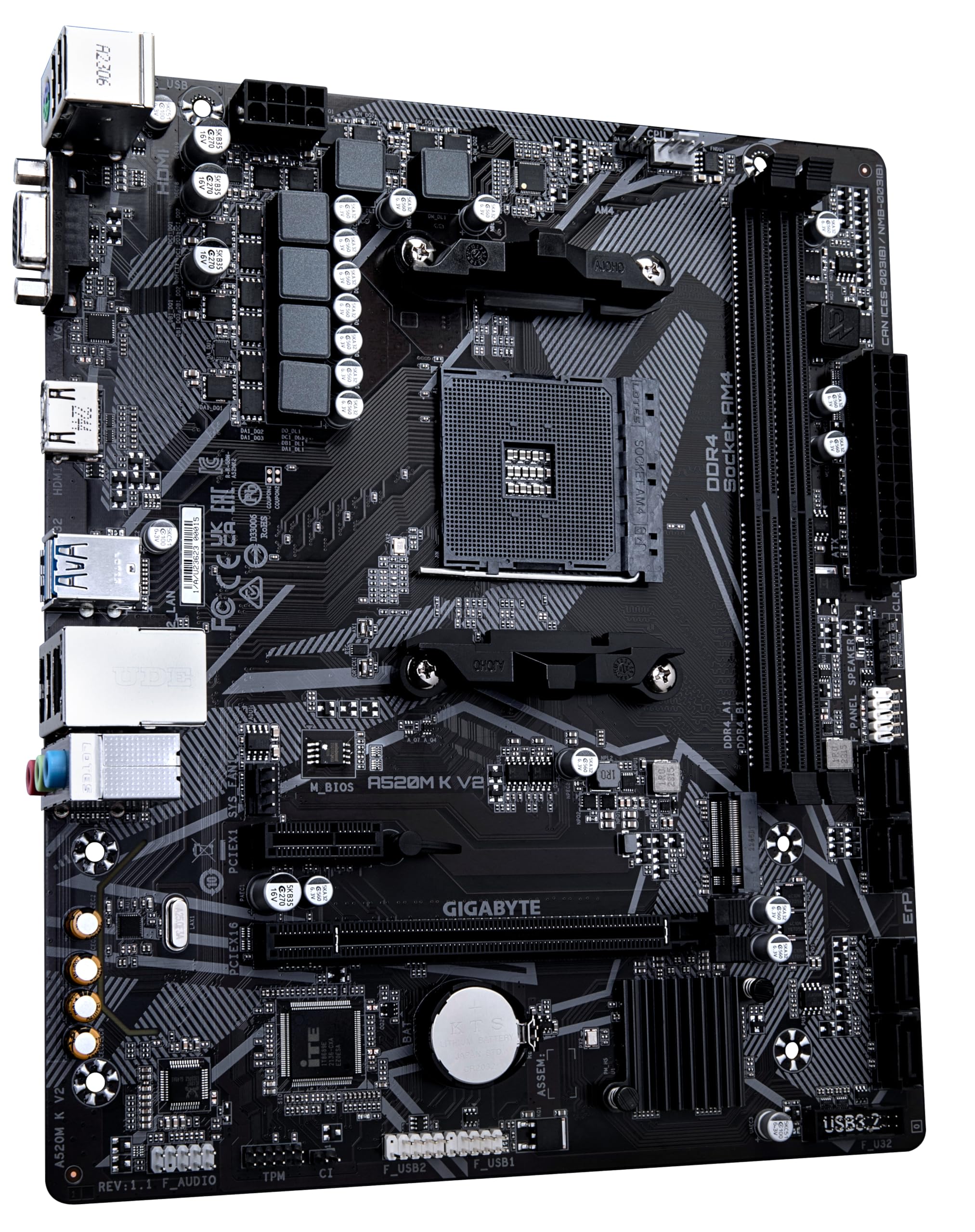 Amazon.com: GIGABYTE A520M K V2 (REV. 1.0) CHIPSET AMD A520 AM4