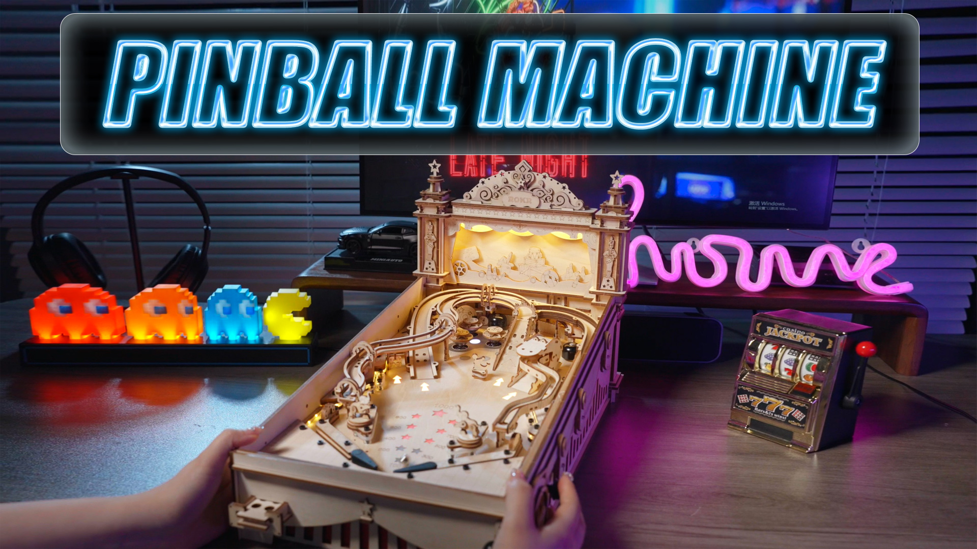 Amazon.com: ROKR Miniature Pinball Machine-3D Wooden Puzzles for