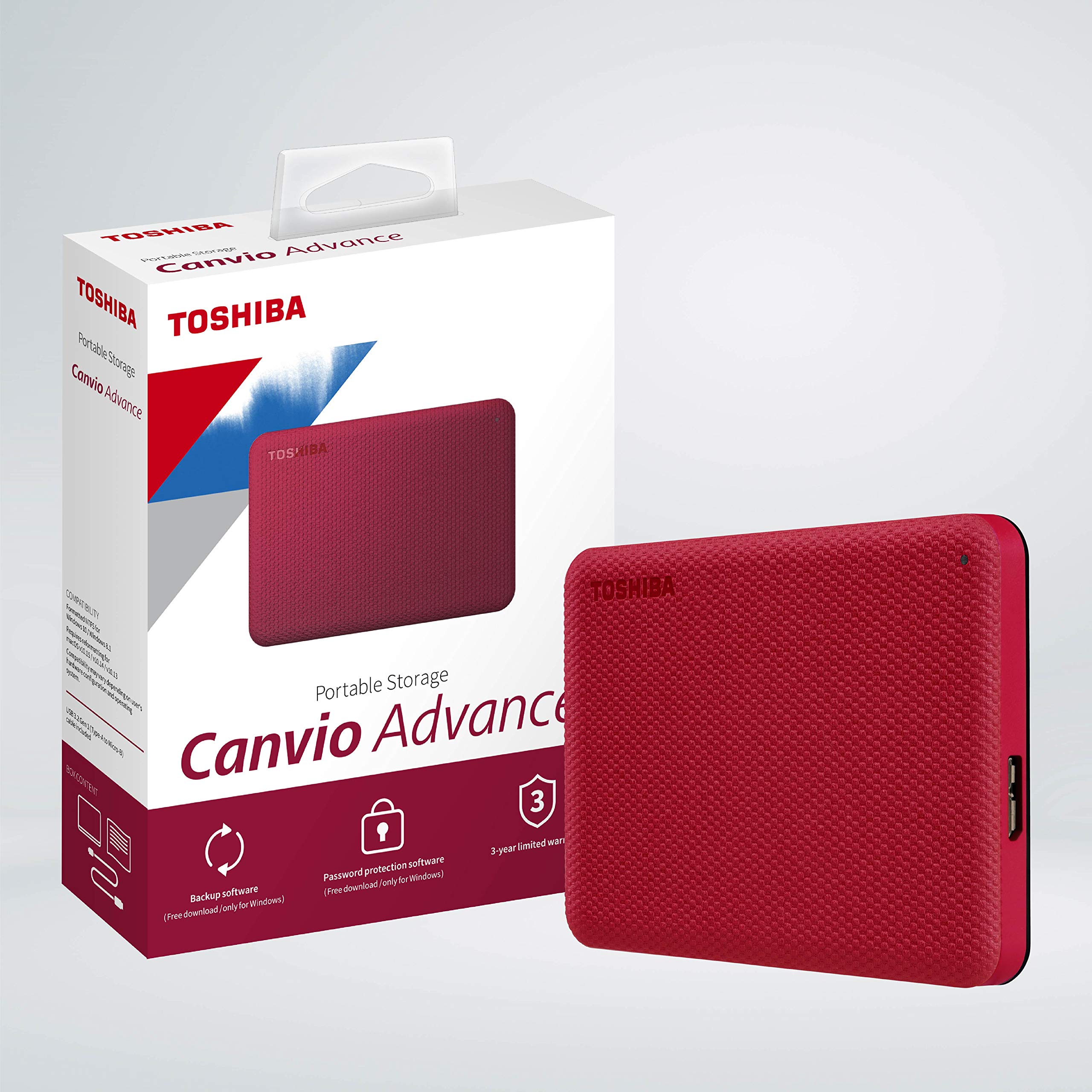Toshiba Canvio Advance 4TB Portable External HDD, USB3.0 for PC