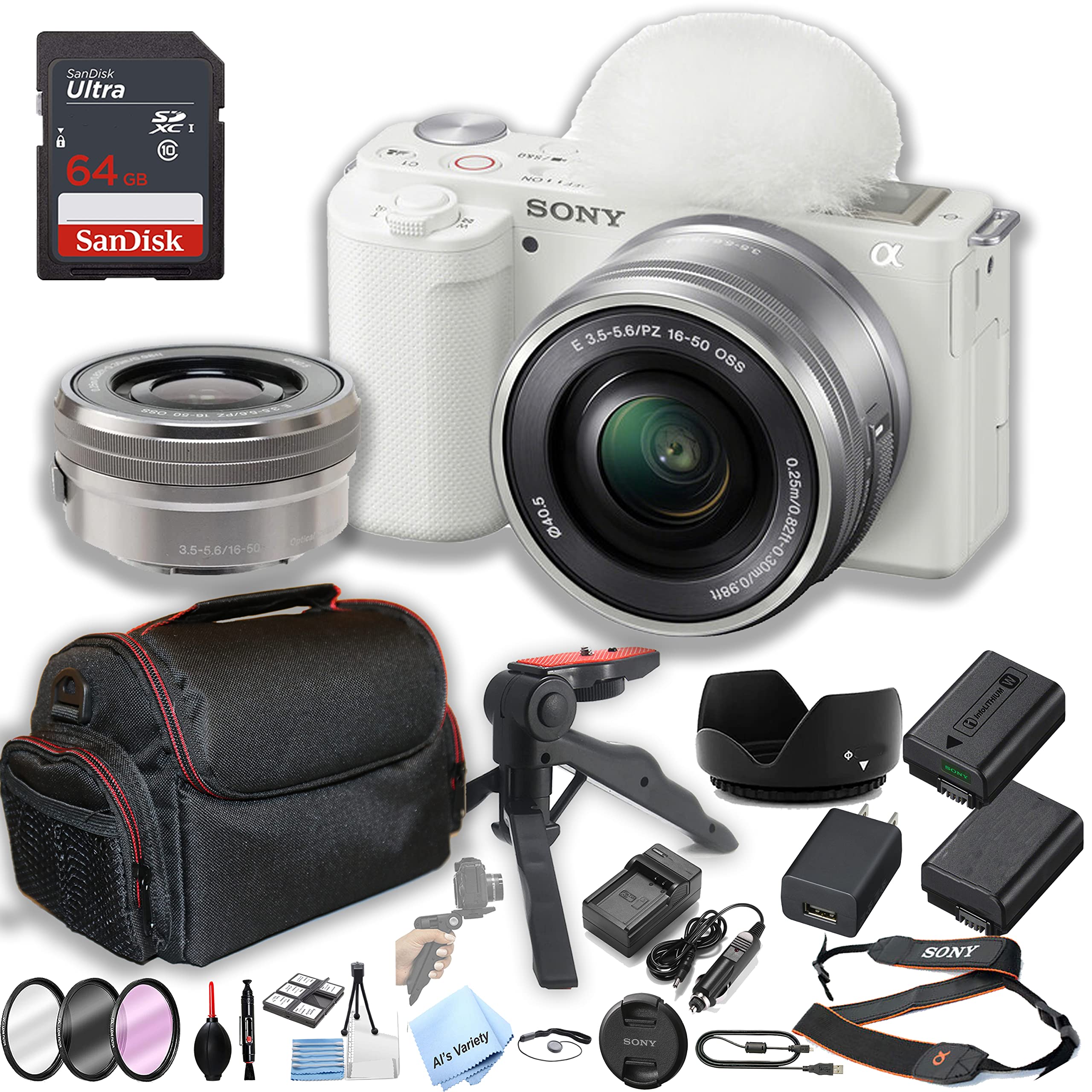 Amazon.com : Sony ZV-E10 (White) Mirrorless Camera with 16-50mm