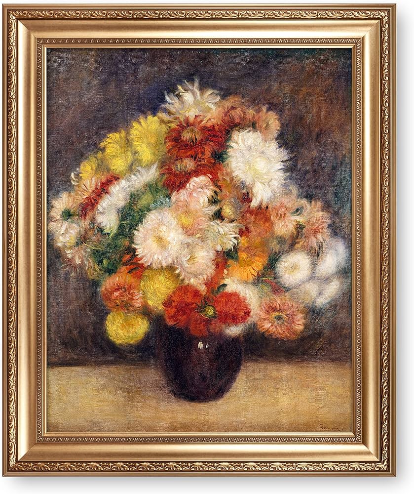 Amazon.co.jp: ピエール=オーギュスト・ルノワール作 菊の花束 絵画