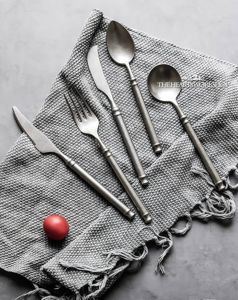 Amazon | ステンレス製 カトラリーセット ヴィンテージ ステンレス食器