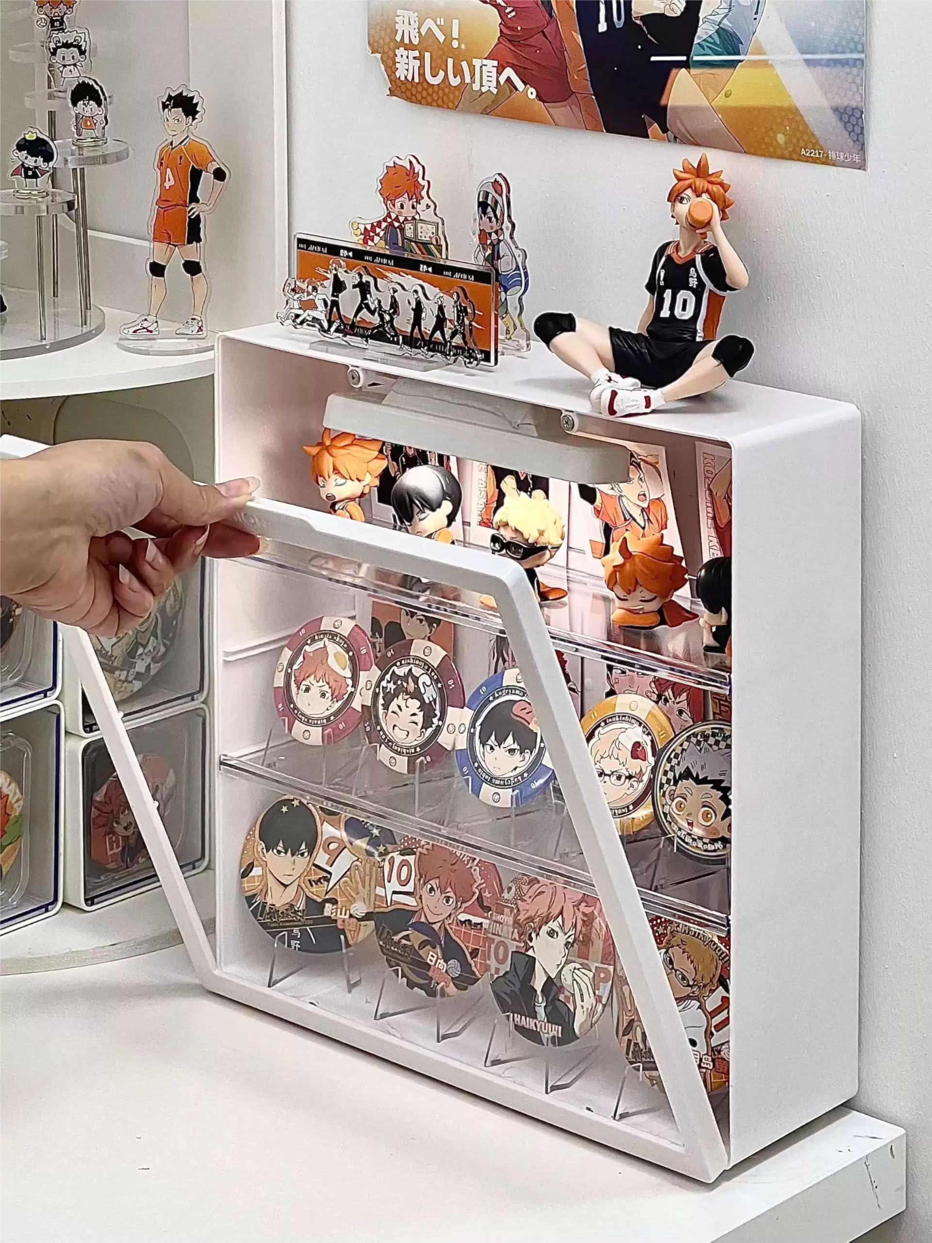 Amazon.co.jp: REDICE 缶バッジ 収納 ボックス スタンド＆壁掛け両用