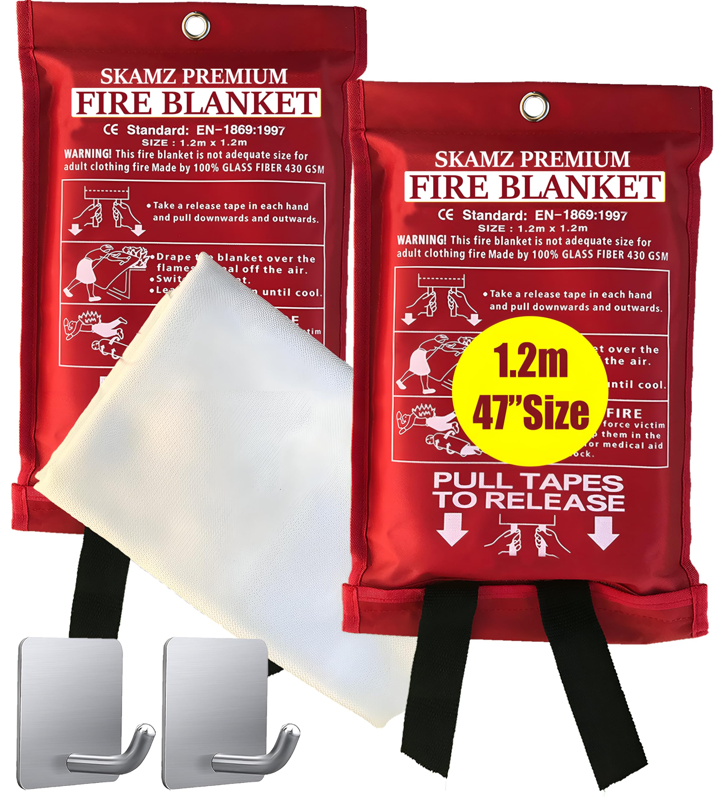 Amazon.com: SKAMZ Emergency Fire Blanket for Home and Kitchen - XL