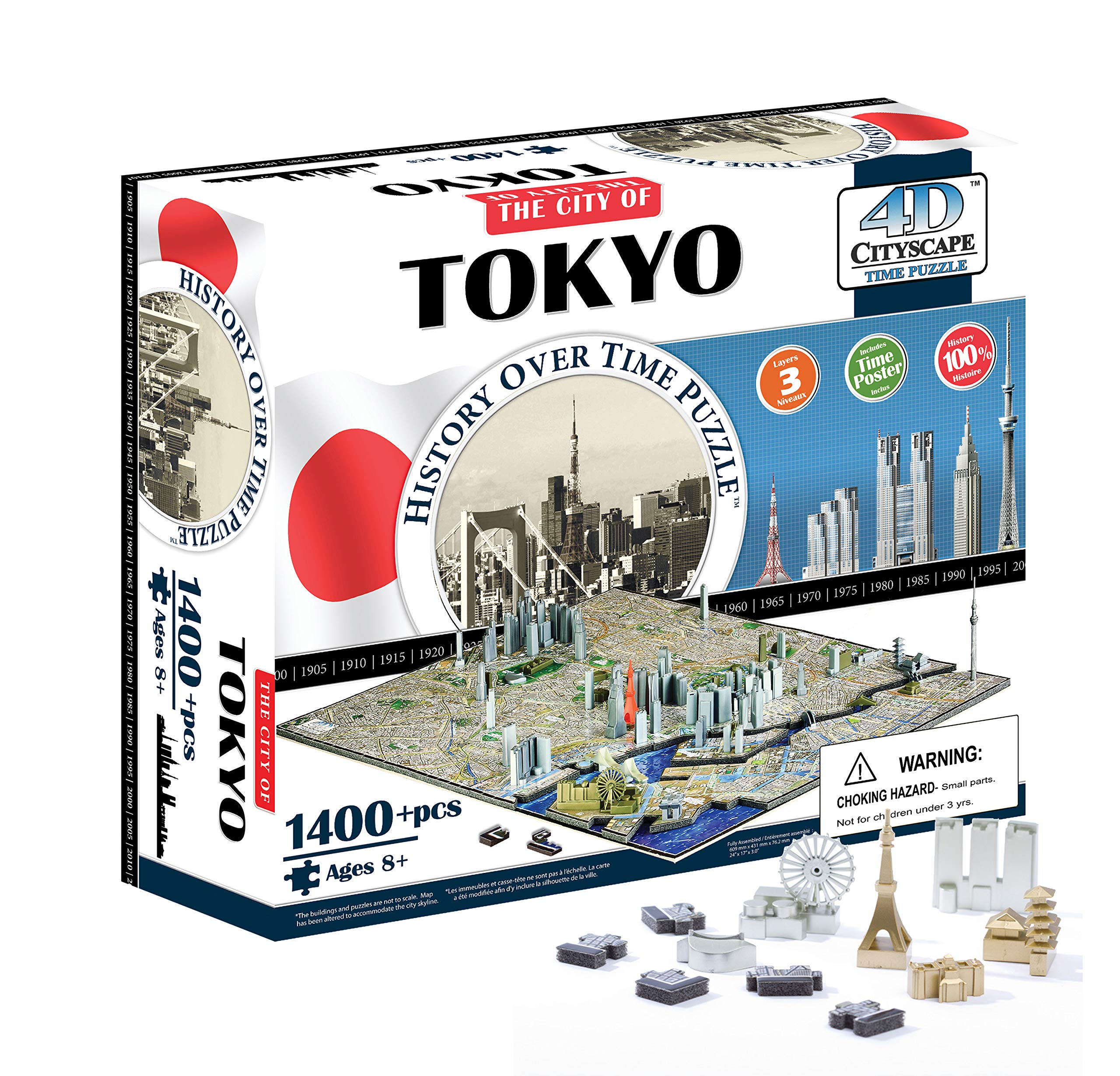 Amazon.com: 4D Cityscape Tokyo Time Puzzle : Toys & Games