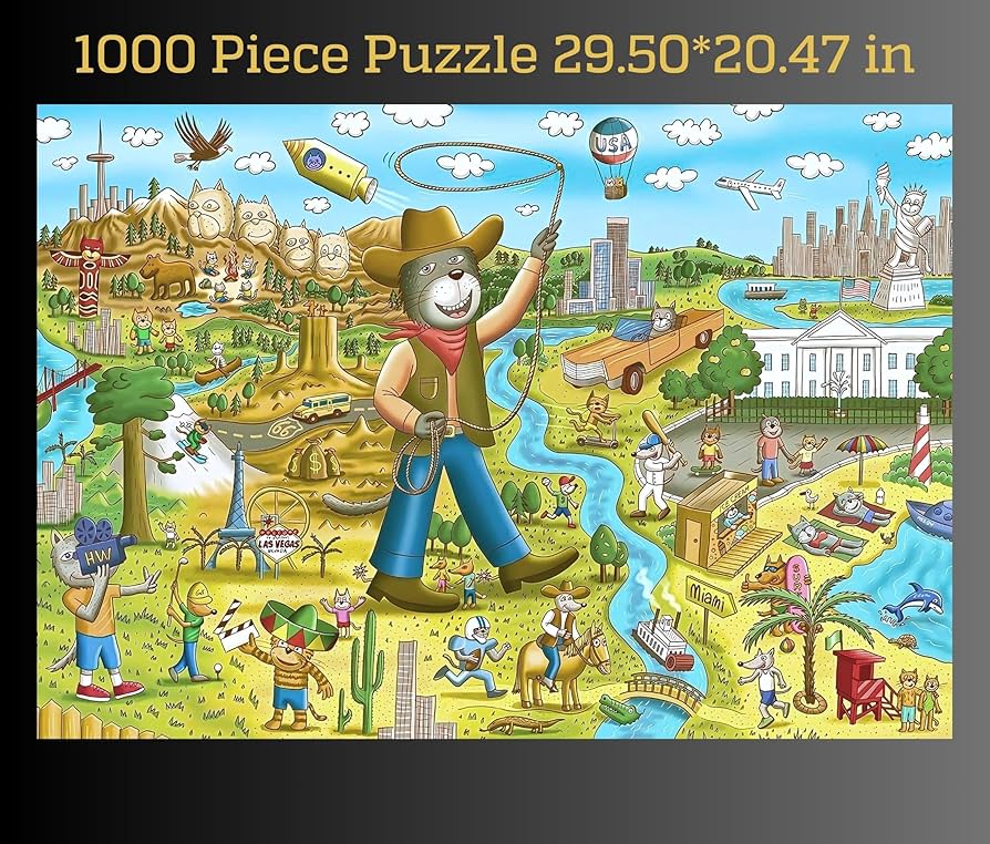 Amazon.com: 1000 Piece Puzzle for Adults & Kids – Funny Cats