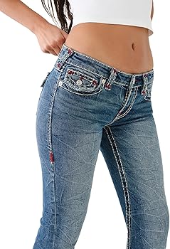 True Religion Joey Low Rise Flare Jean Jeans, Lavaggio Macao, 27