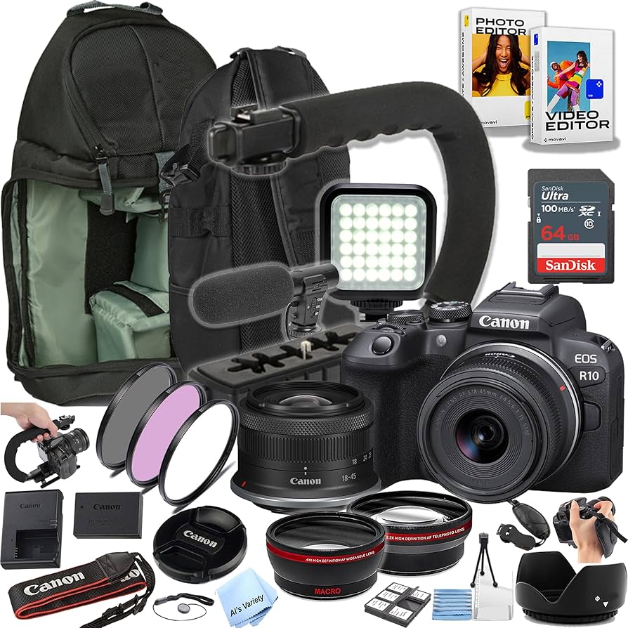 Amazon.com : Canon EOS R10 24.2MP Mirrorless Camera with 18-45mm