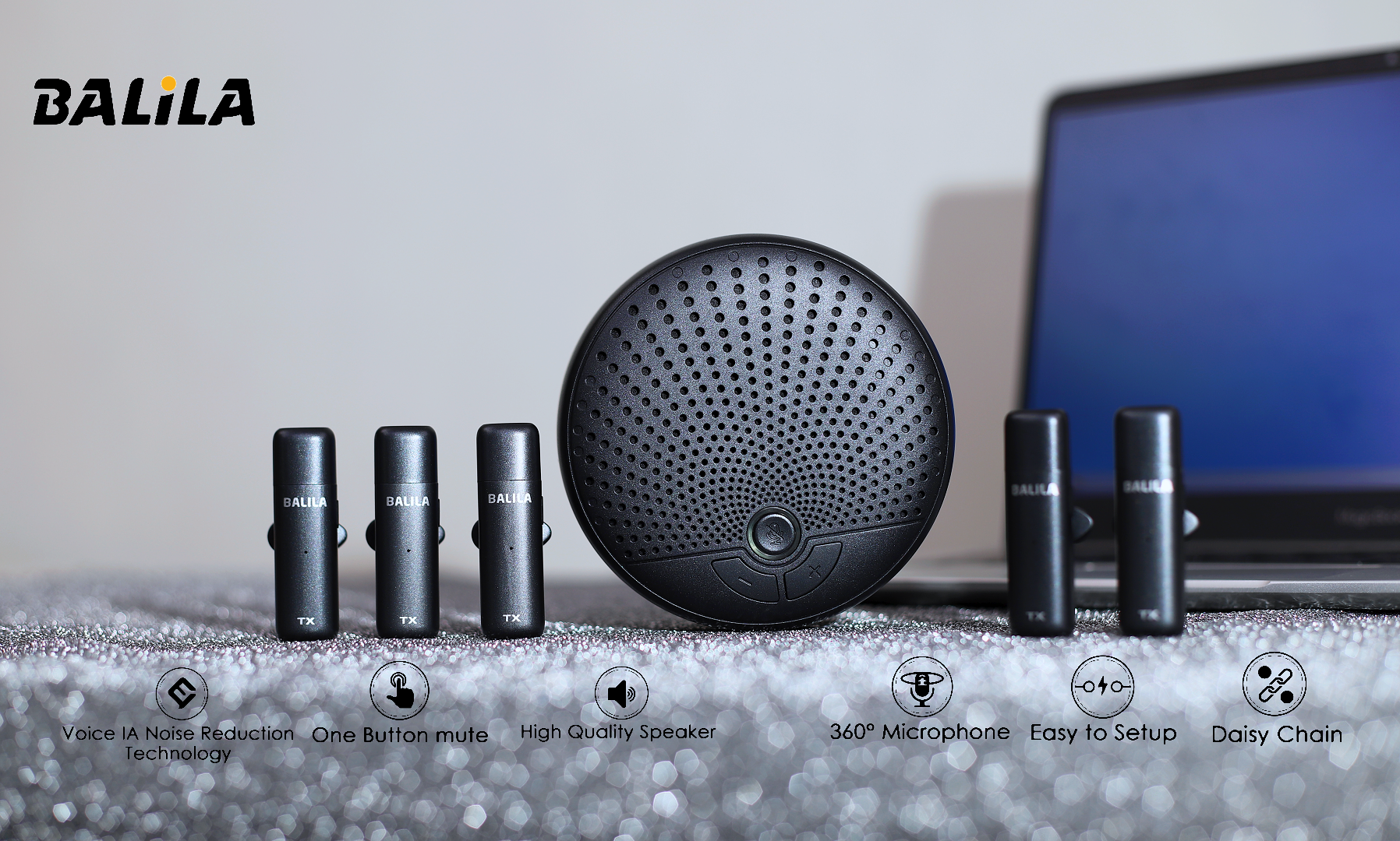 Amazon.co.jp: BALILA 会議用マイクスピーカー、10〜15人用10個のAI
