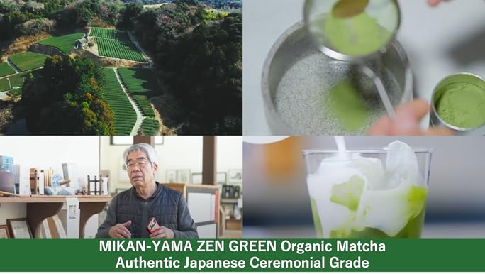 Amazon.com : MIKAN-YAMA ZEN GREEN Organic Matcha Powder, 100