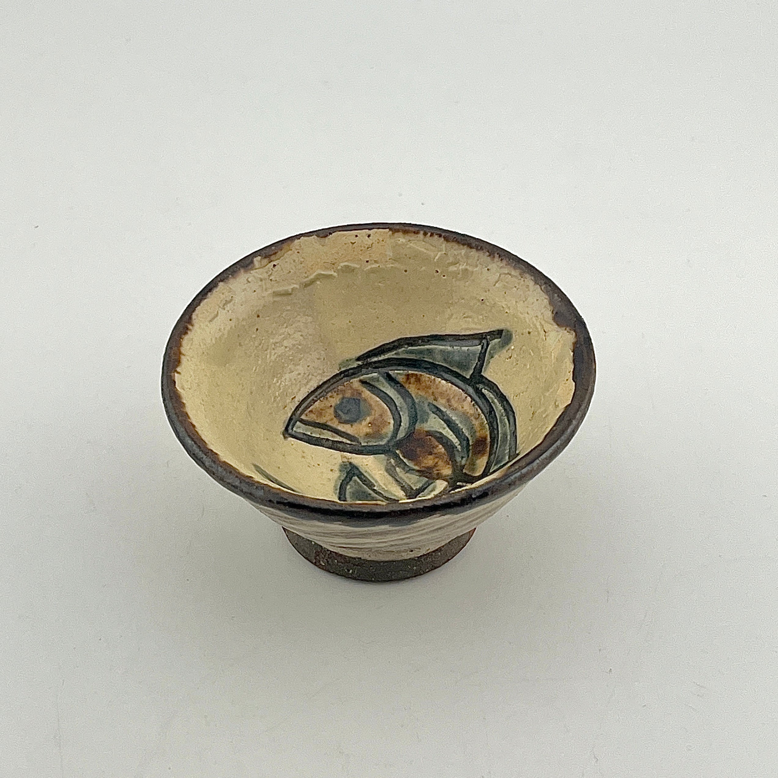 琉球 壷屋焼 金城次郎 魚文水滴 箱なし 琉球 壷屋焼 金城次郎 魚文水滴