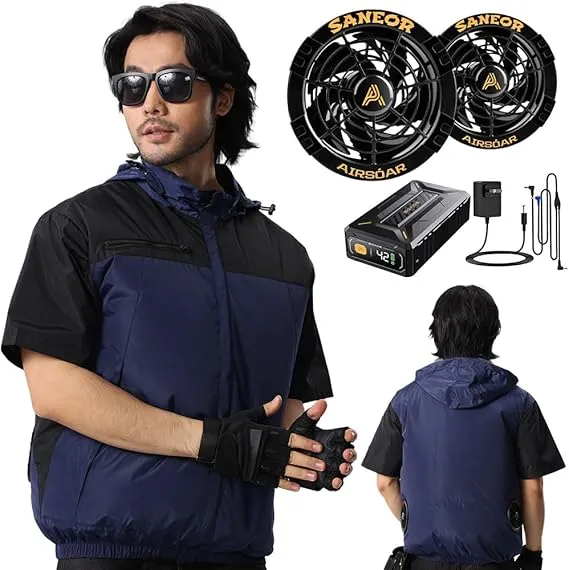 Daonaca - 作業服 半袖 【42V超高出力 40500mAhバッテリー】 ファン