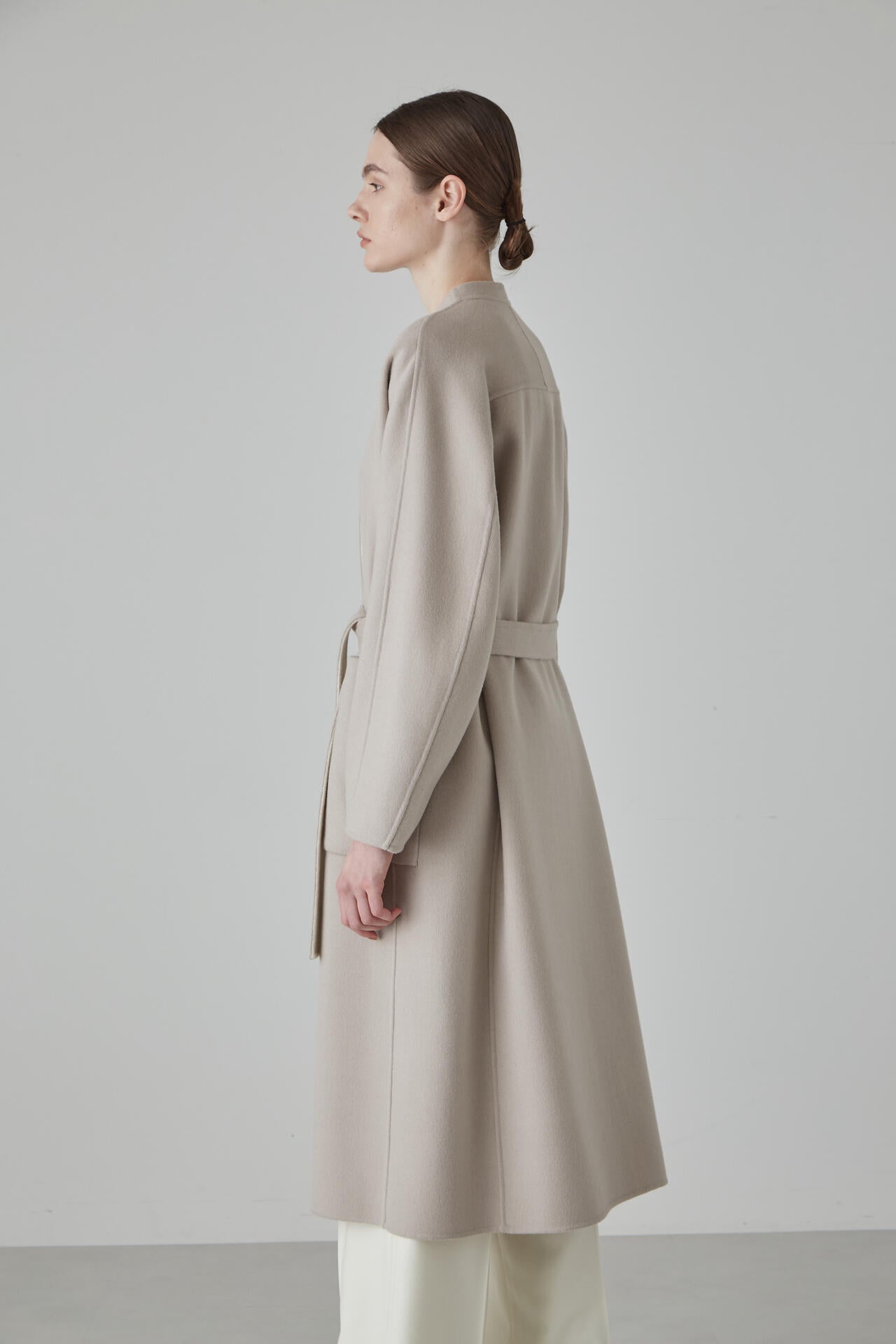 カシミヤ混 2TONE リバーロングコート | ADORE（アドーア） ｜【公式