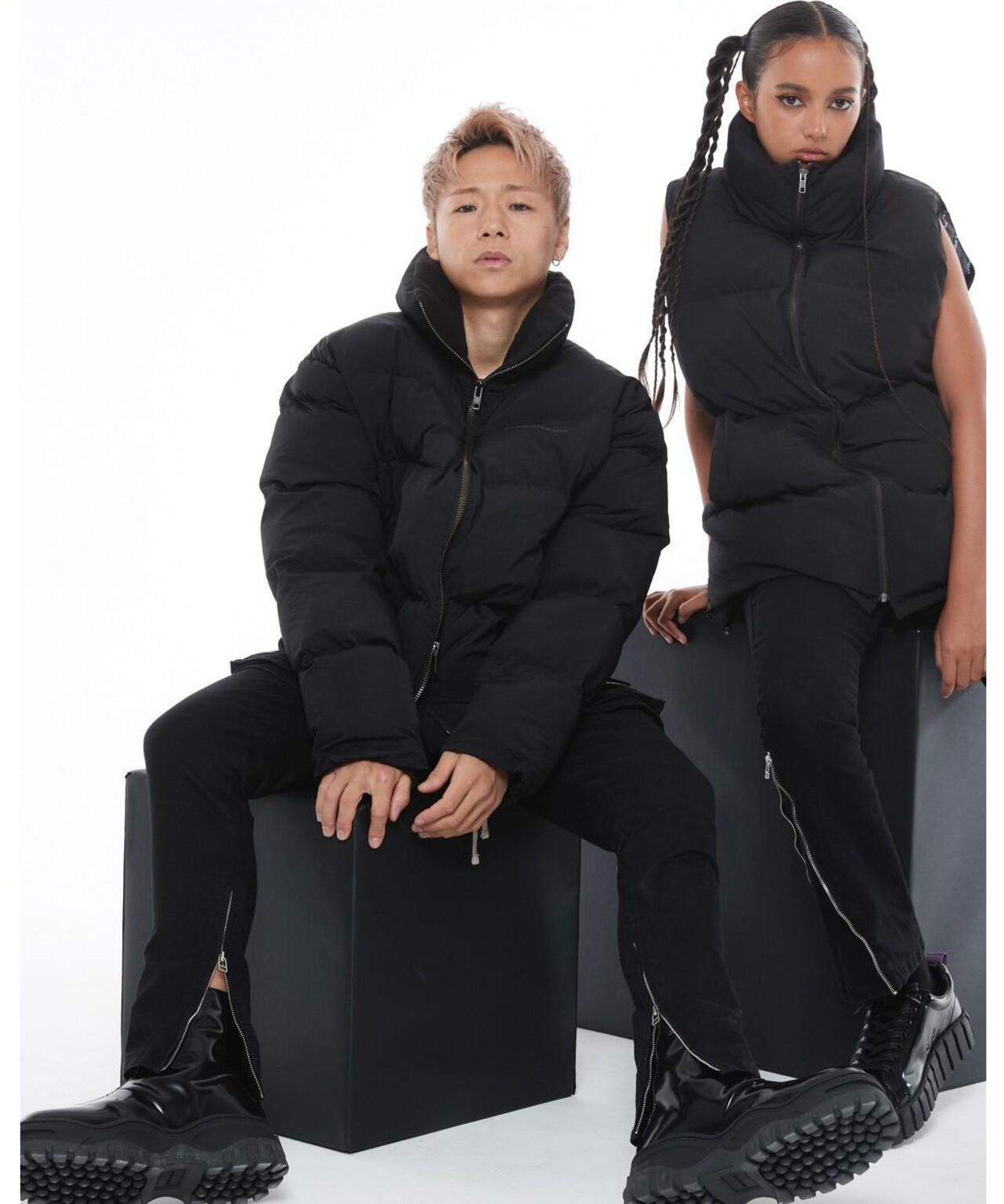 DankeSchon/ダンケシェーン/PREMIUM TC BLACK ZIP CARGO PANTS/ジップ