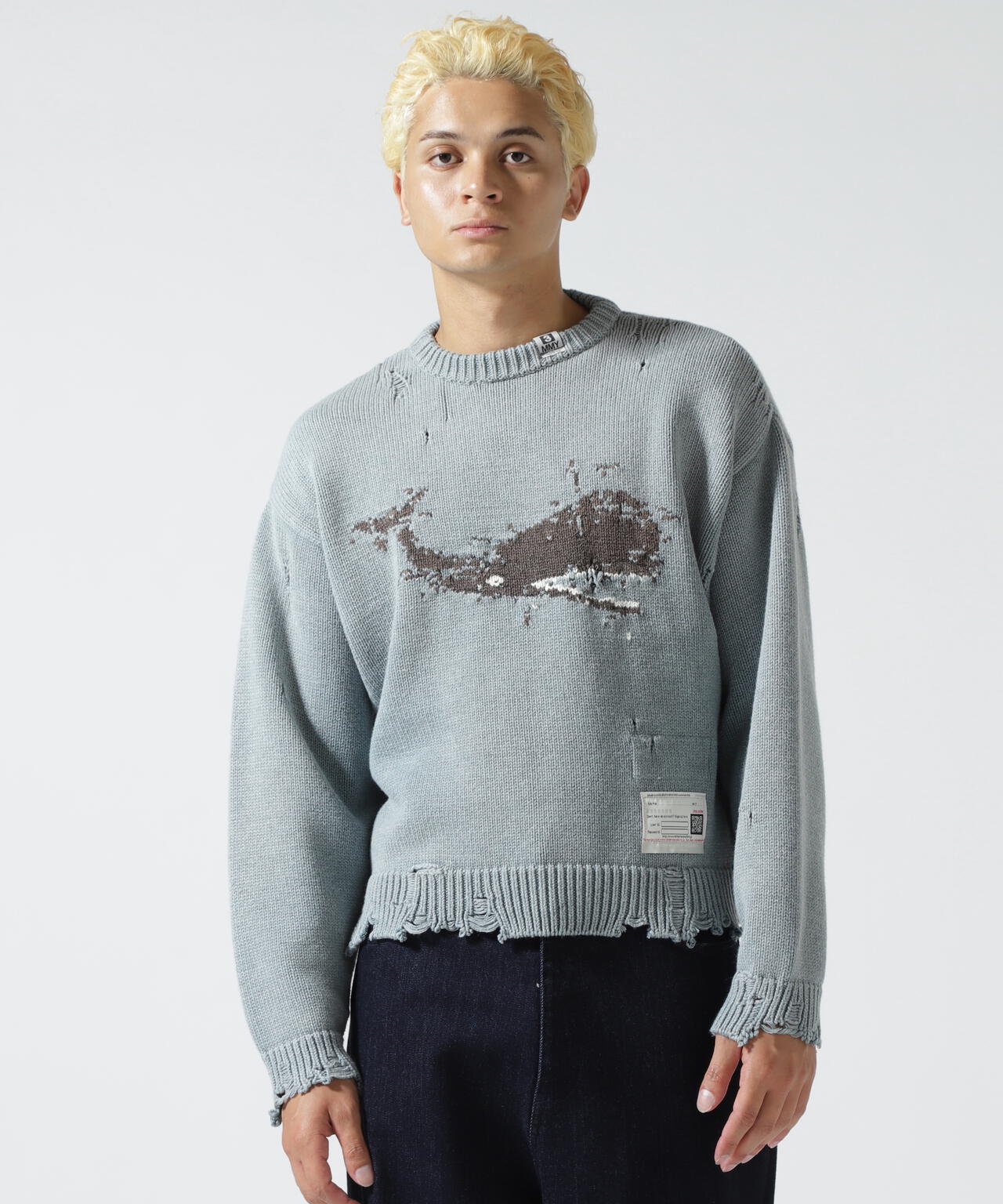 Maison MIHARAYASUHIRO/メゾン ミハラヤスヒロ/WHALE JACQUARD KNIT