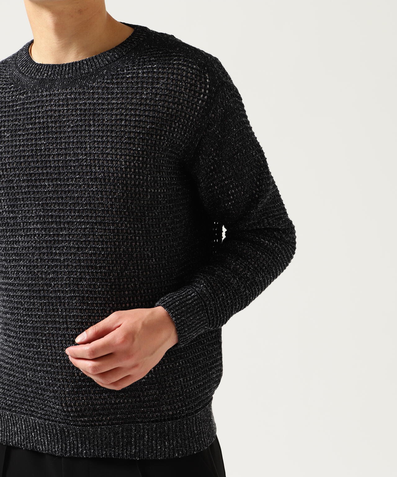 YOKE/ヨーク/MESH KNITTED CREWNECK SWEATER | GARDEN（ガーデン