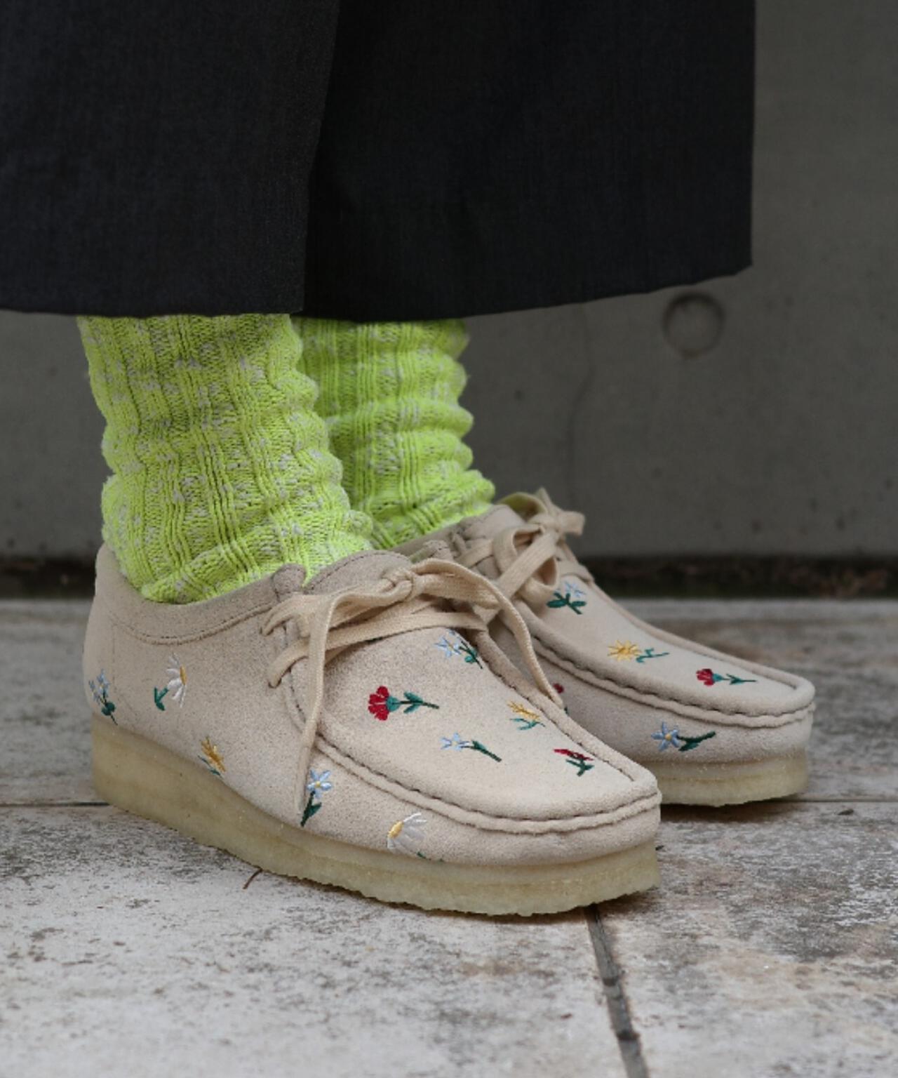 CLARKS/クラークス Wallabee Taupe Emb ワラビートープエンブロイ