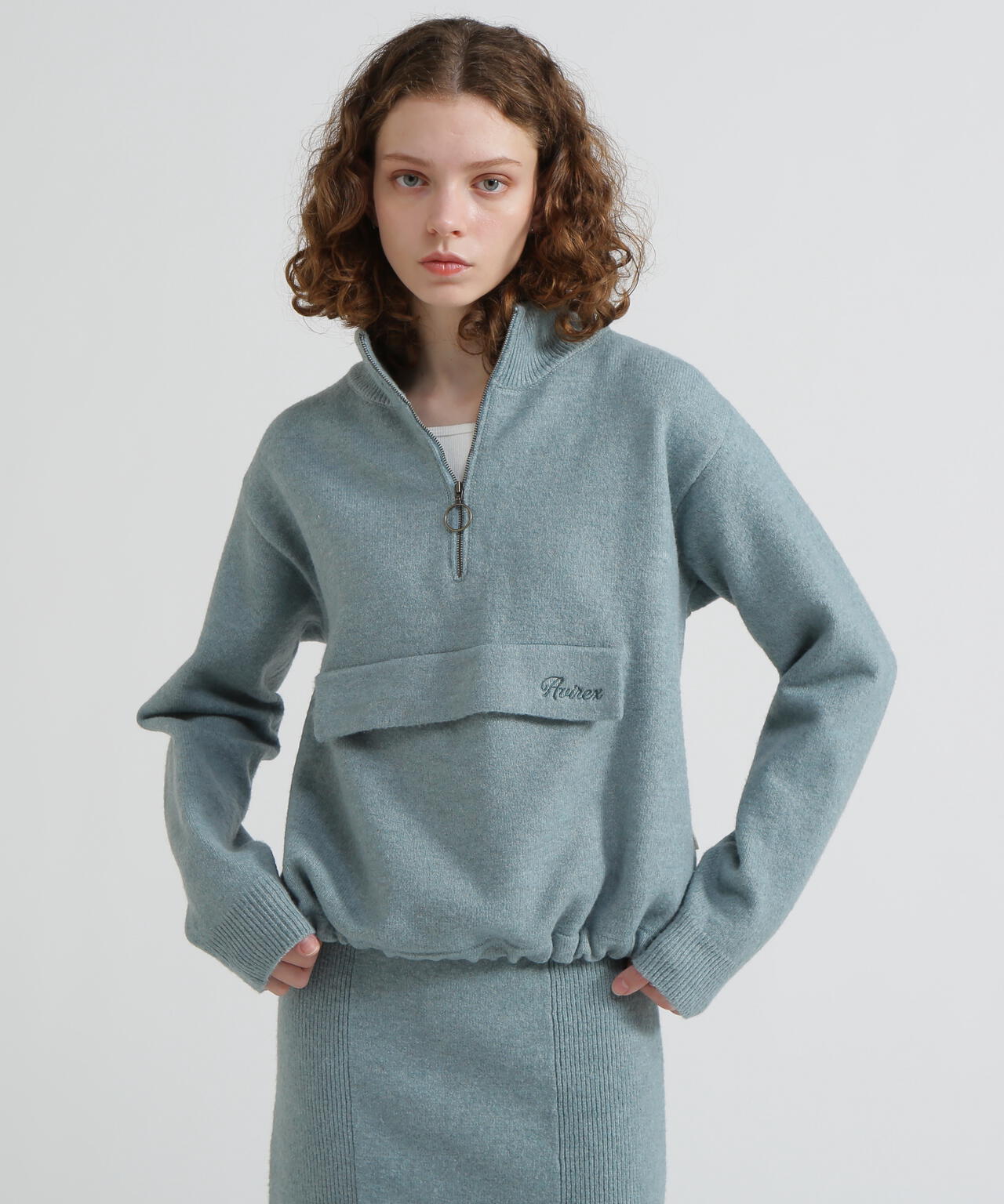 直営店限定》SHAGGY STAND PULLOVER KNIT/シャギーニット | AVIREX