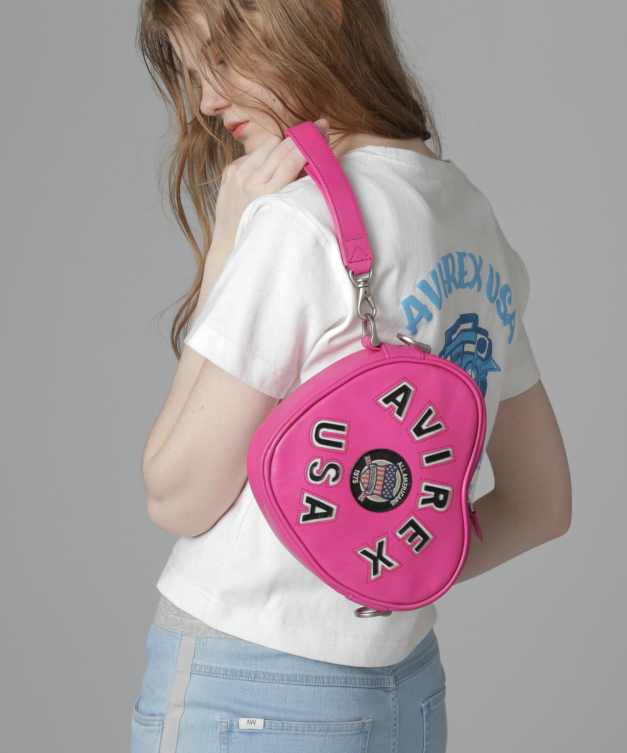 直営店限定》VARSITY HEART CHAIN BAG/バーシティーハートチェーン