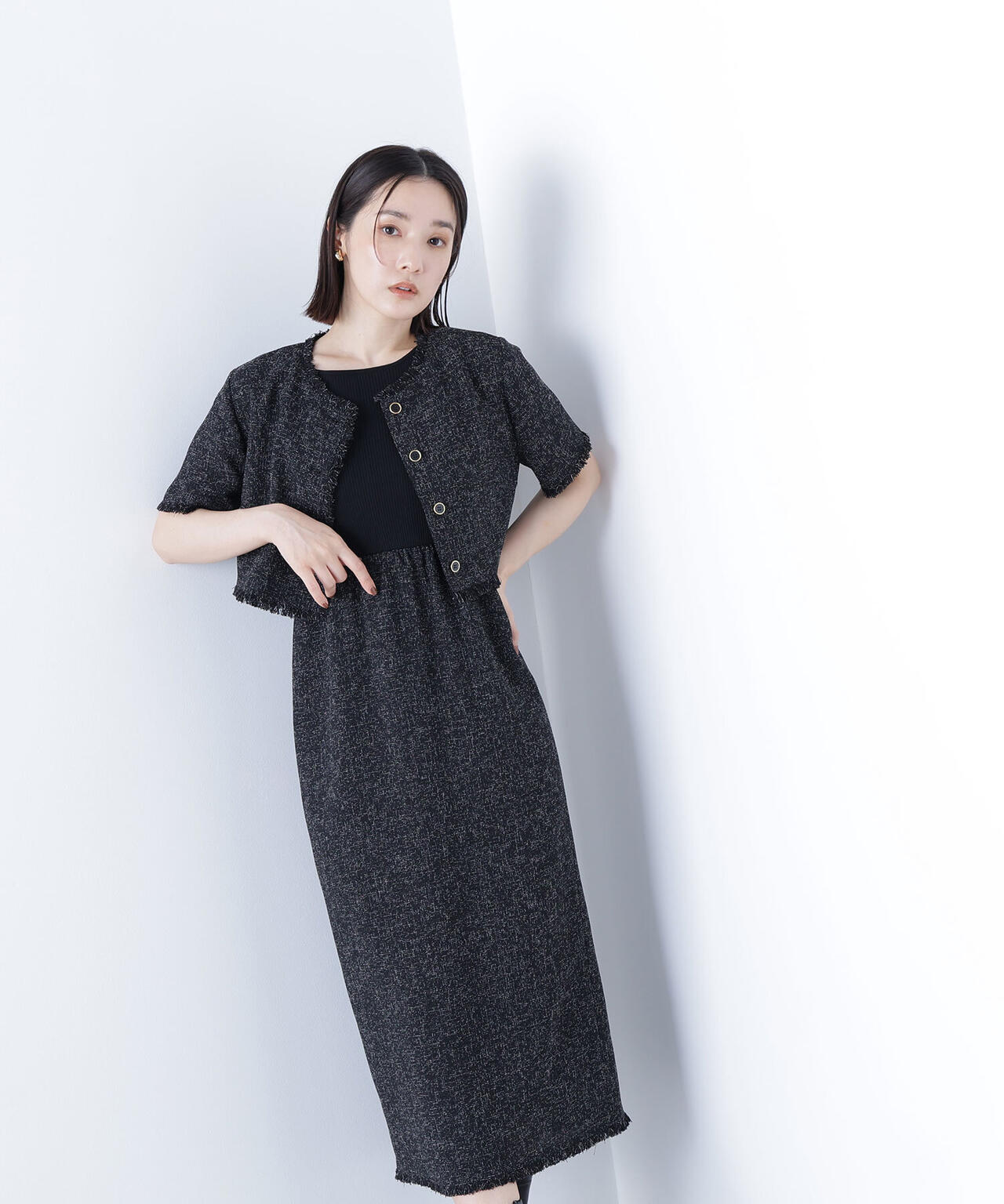 ツイードジャケット＆ナローワンピース | NATURAL BEAUTY BASIC