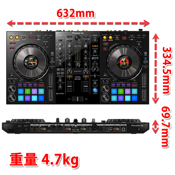 Pioneer DJ / DDJ-800】上位モデルDDJ-1000のコンパクト版！？クラブ