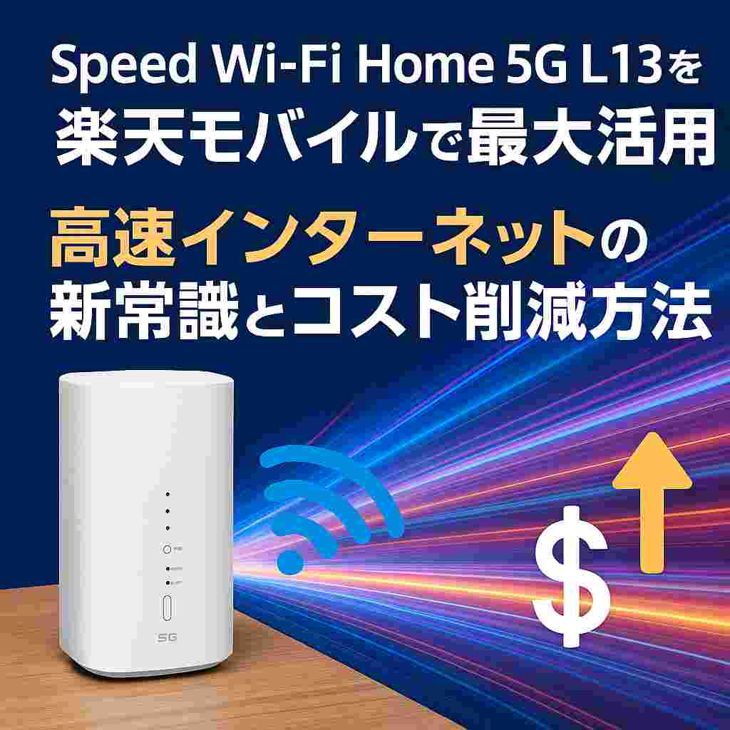 Speed Wi-Fi Home 5G L13を楽天モバイルで最大活用：高速