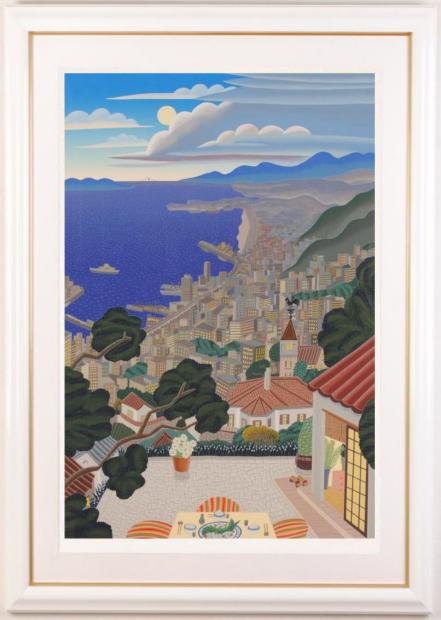 トーマス・マックナイトがシルクスクリーンの版画で制作した海の絵画