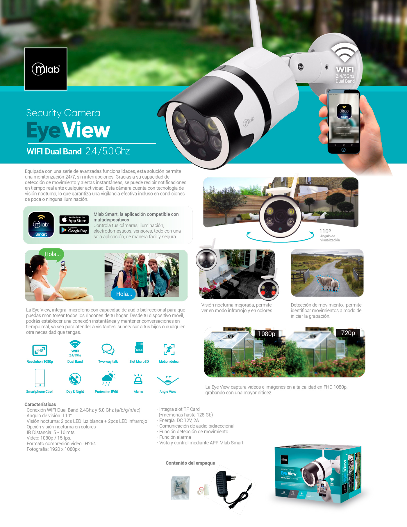 9260 – Security Cam Eye View WIFI Dual Band 2.4 / 5.0 Ghz – Microlab