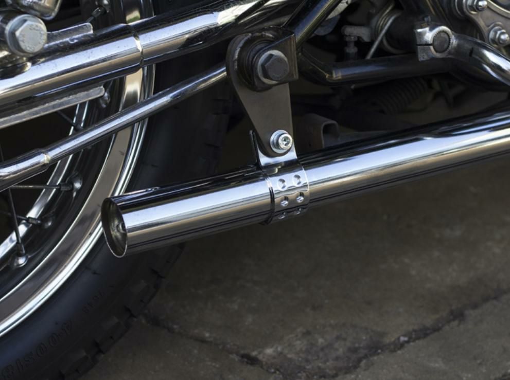 ヤマハ SR400/500 オールドスタイル手曲げマフラー クローム モーター