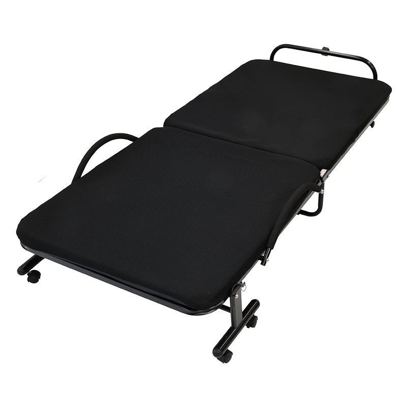 折り畳みベッド 約幅930×奥行2050×高さ290mm ブラック ｜ ミスター
