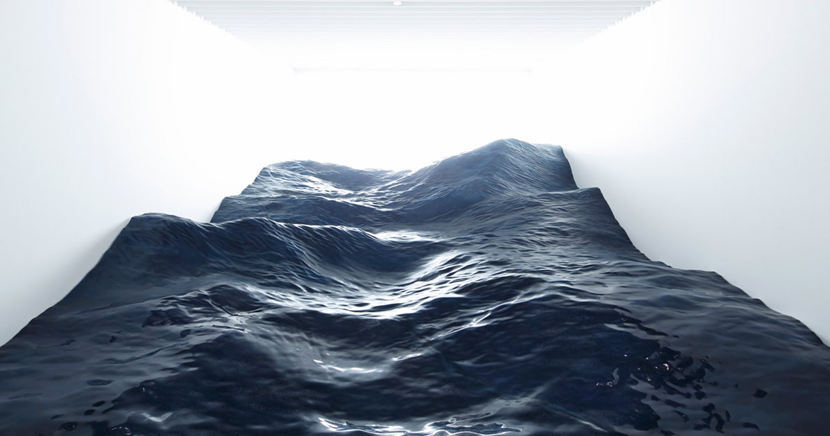 Japanese Art Collective Creates Hyperrealistic Ocean Wave Installation