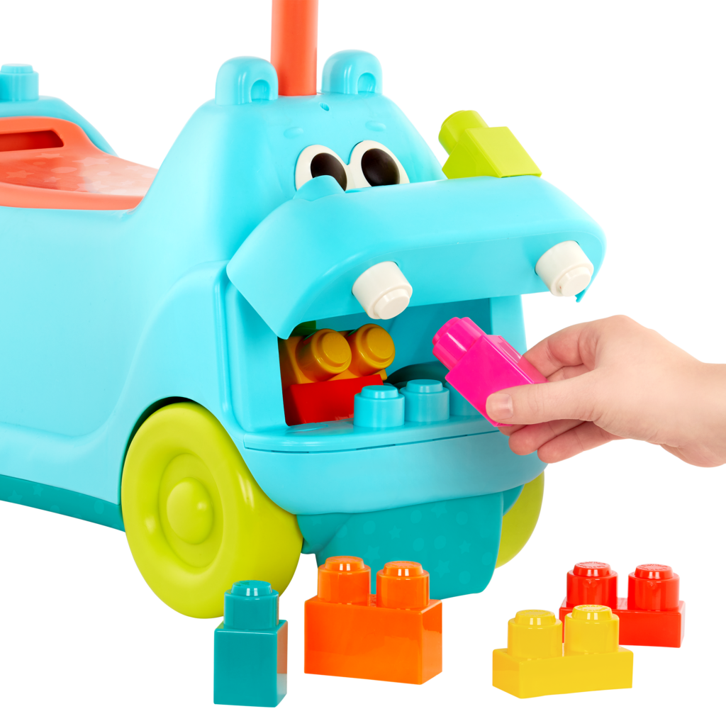 Locbloc | Hippo Ride-On & Building Blocks | B. toys