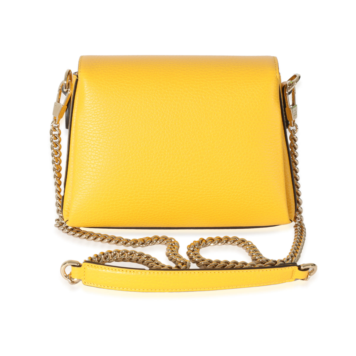 Gucci Yellow Leather Mini Dollar Interlocking G Crossbody Bag