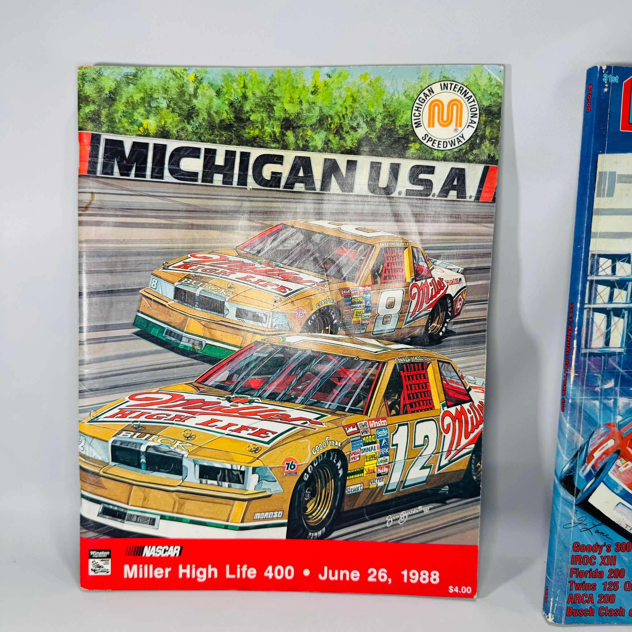 NASCAR Program Bundle (2) | 1988 MIS + 1989 Daytona 500 Patch