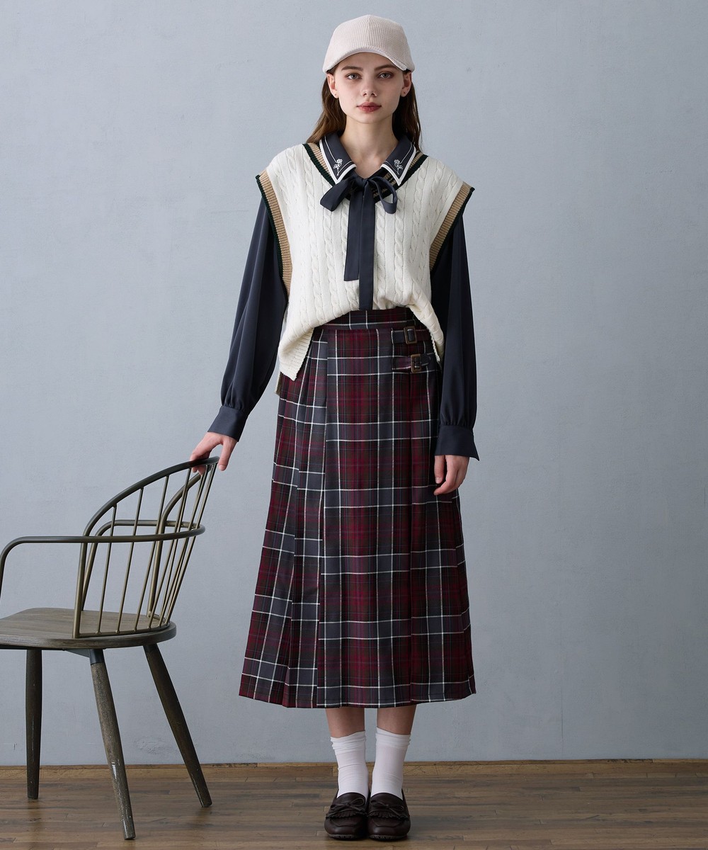 衿パイピングタイブラウス｜長袖｜ニコル公式通販サイト｜NICOLE