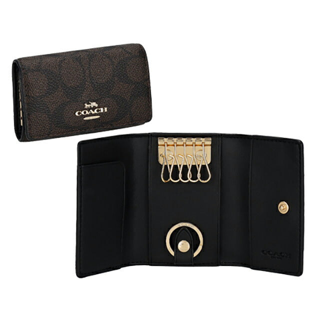 コーチ キーケース レディース ブランド COACH CZ274 ダークブラウン
