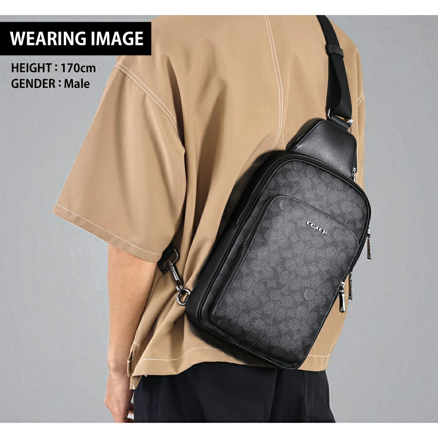 コーチ ボディバッグ メンズ ブランド COACH CZ393 QBMI5 チャコール