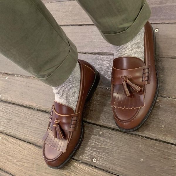 HARUTA × SEILIN / キルトタッセル2WAYローファー ブラウン | NARO