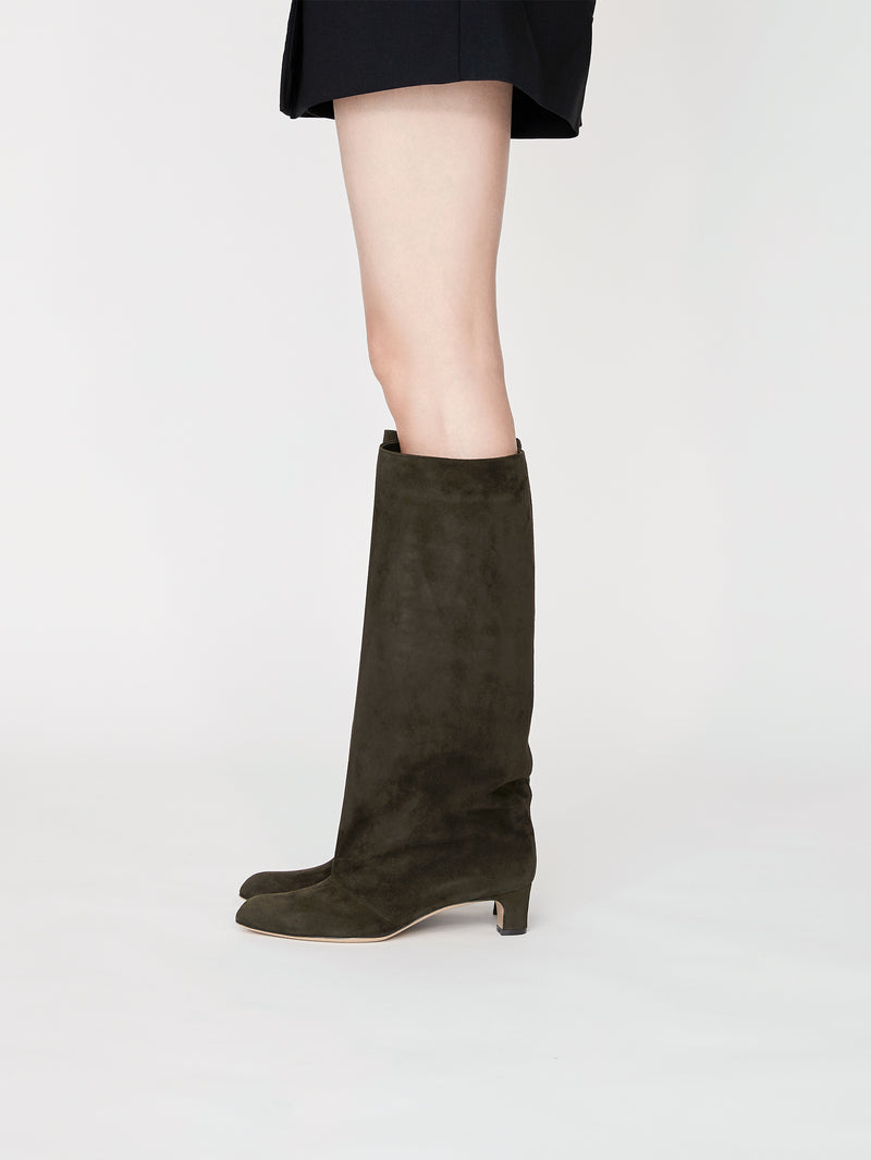 スエードロングブーツ 6921/BASS/KHAKI – NEBULONI E.