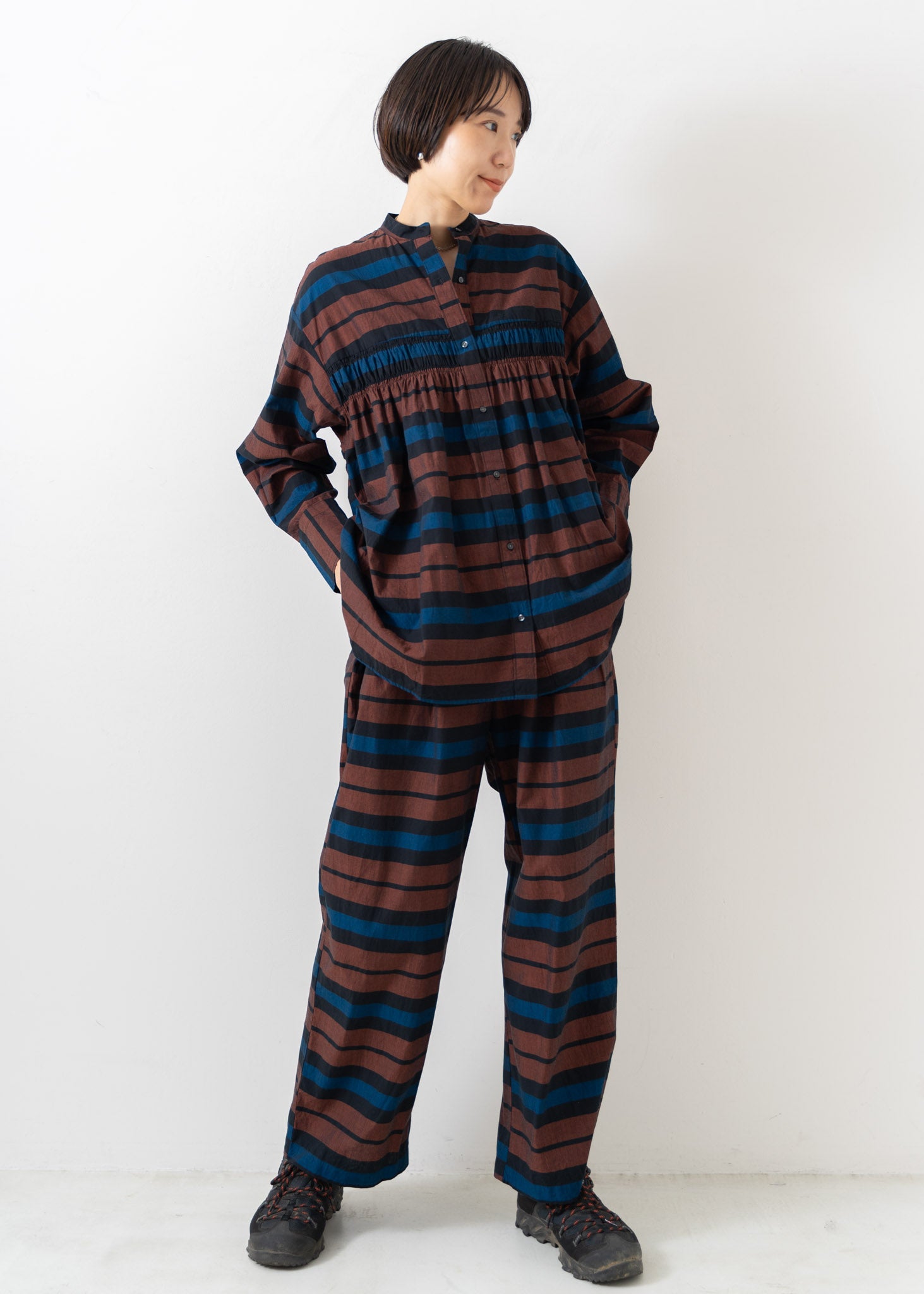 Ctn Multi Border Pants | Pasand by ne Quittez pas | パサンドバイ