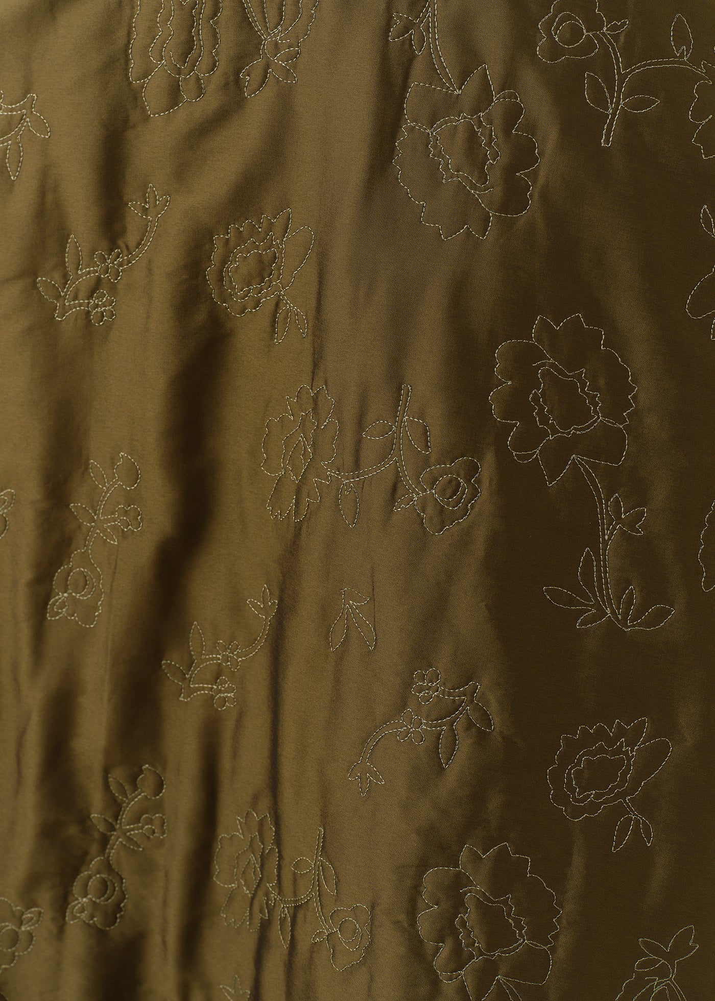 Poly Dupion Flower Embroidery Quilting Jacket | Pasand by ne