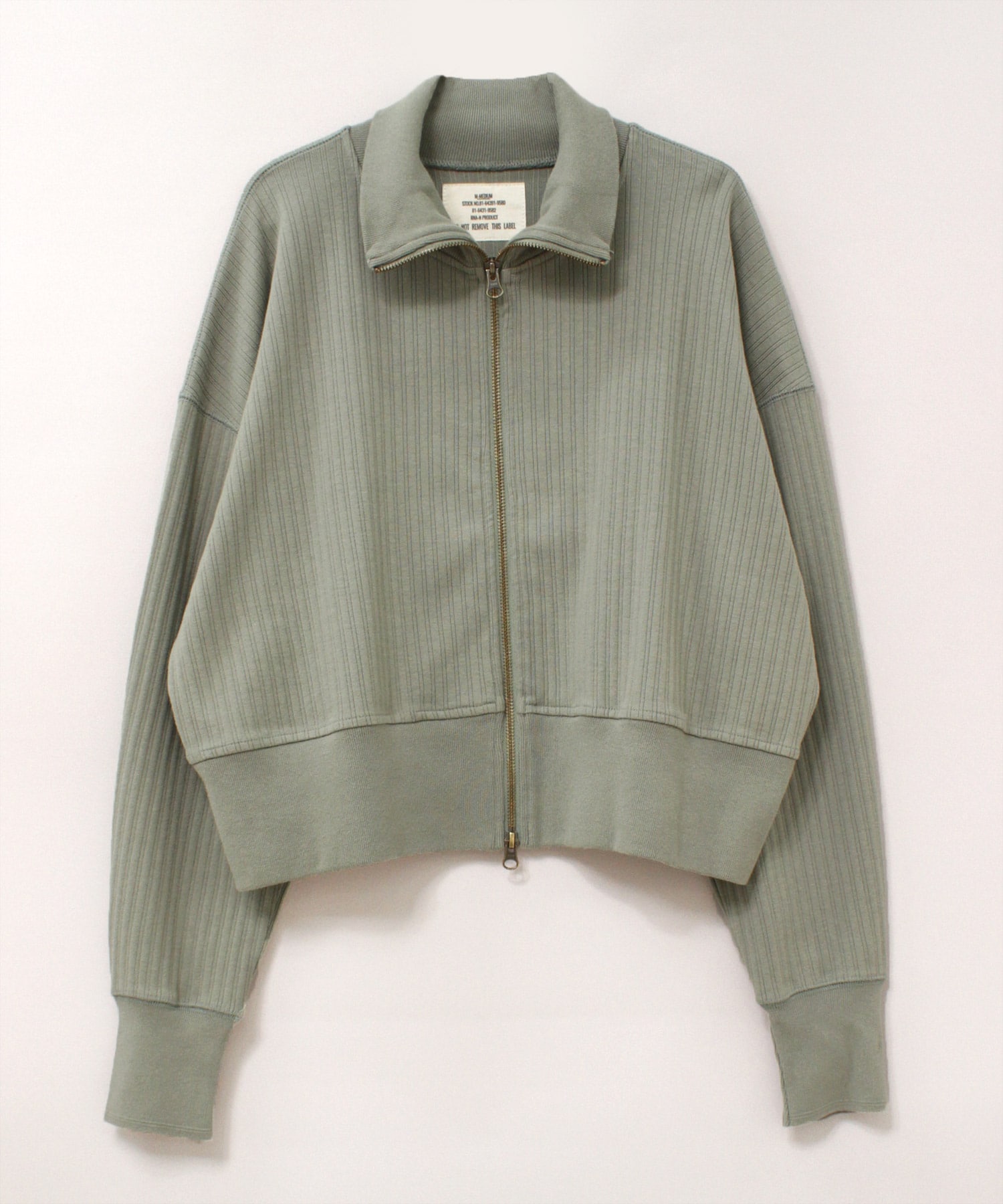 M2325 針抜きリブジップアップカーディガン(M キナリ): トップス - RNA