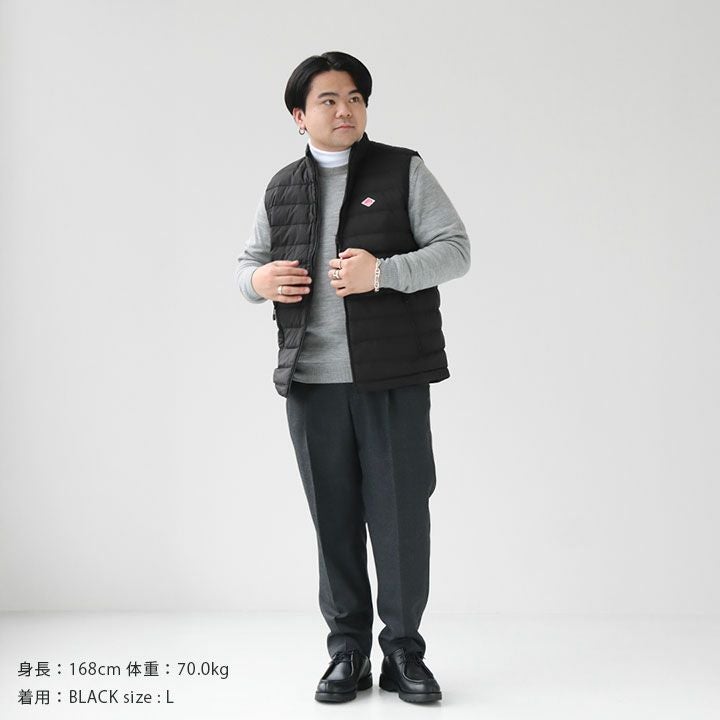 DANTON(ダントン) ナイロンタフタ ミドルダウン スタンドカラーダウン