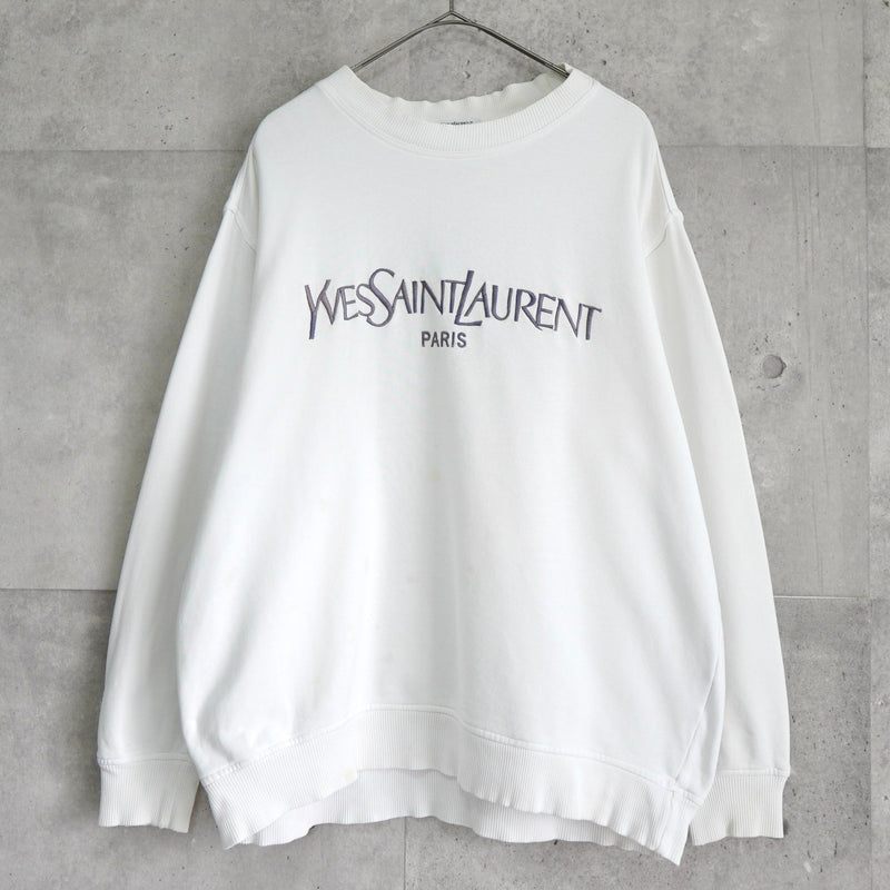 イヴ サンローラン 1990's ヴィンテージ スウェット YSLロゴ 刺繍