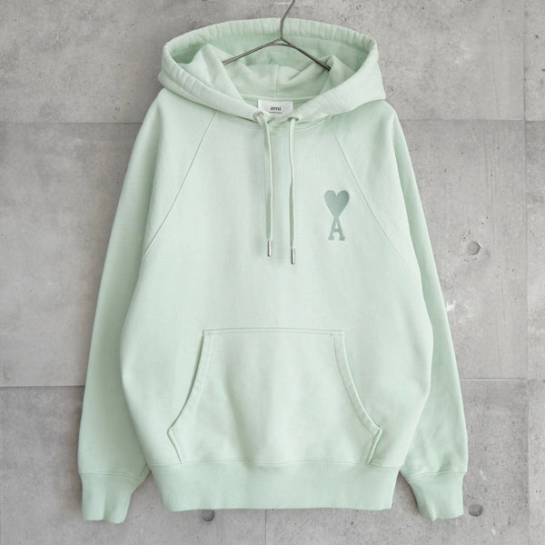 アミパリ アミ パリス パーカー ハートロゴ 刺繍 グリーン | ブランド