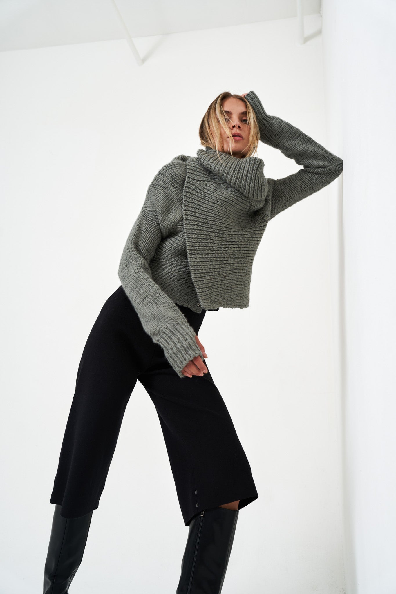 N49-CW - Chunky Drape Front Cardigan | NFP